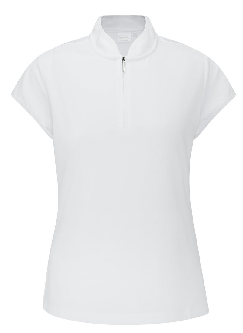 PING Evetta Jacquard dam polo, vit