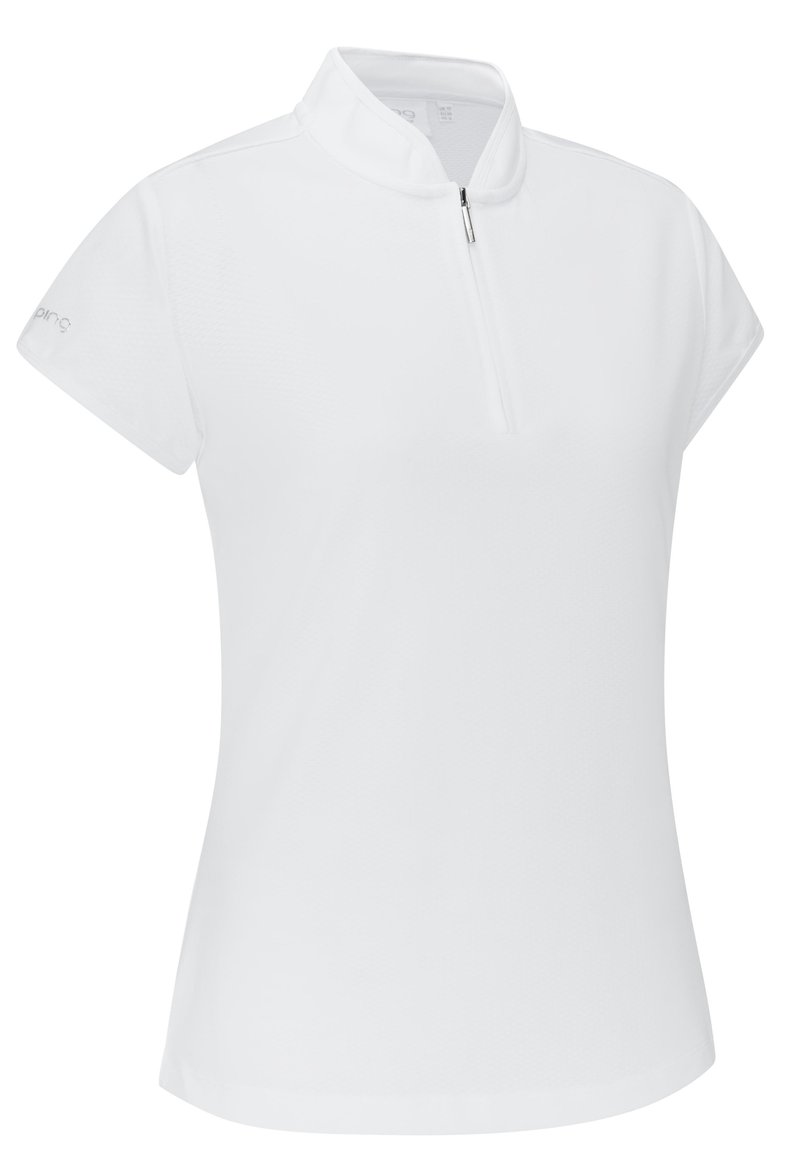 PING Evetta Jacquard dam polo, vit