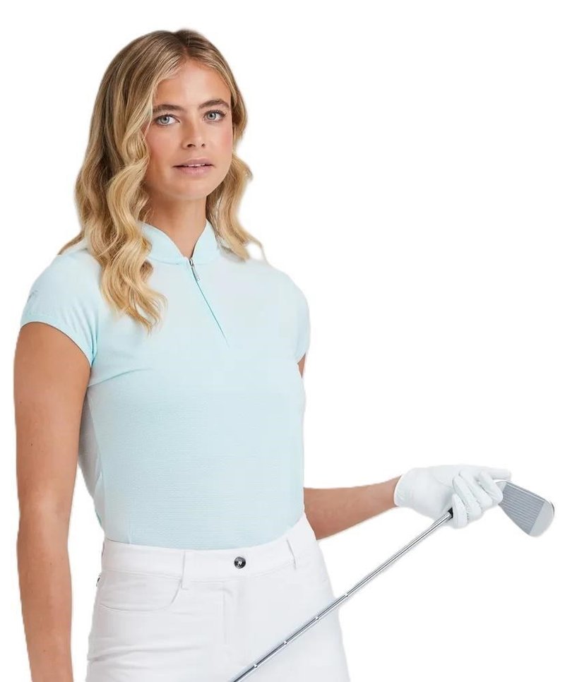 PING Evetta Jacquard dam polo, seaspray