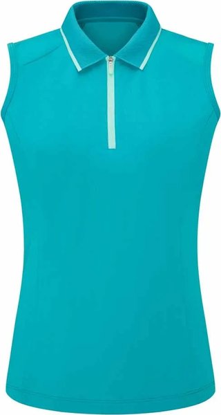 PING Eben Sleeveless dam polo, turkos