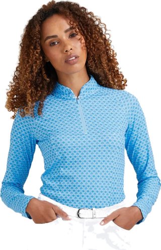 PING Arwen Printed Longsleeve dampolo, azure geo