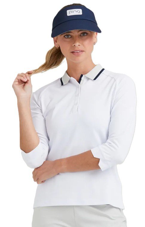 PING Alicia dam polo, vit/pebble