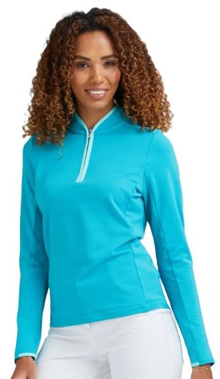 PING Abigale Fleece dam sweatshirt, turkos