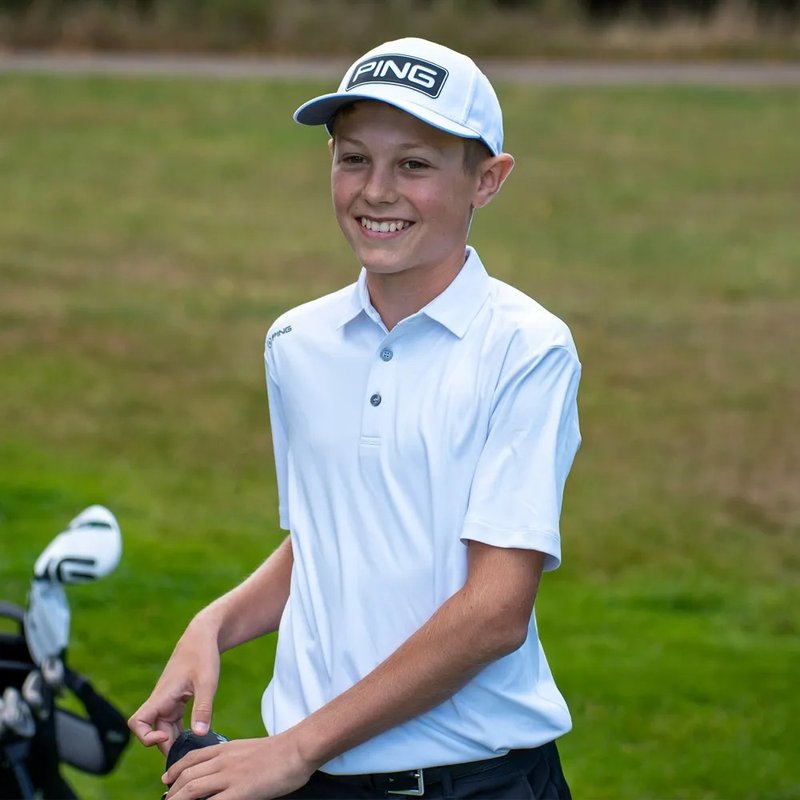 PING Lindum Junior junior polo, vit