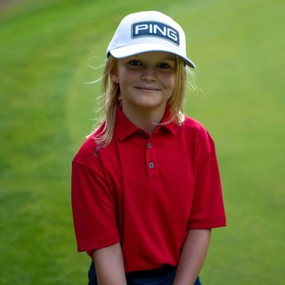 PING Lindum Junior junior polo, rich red