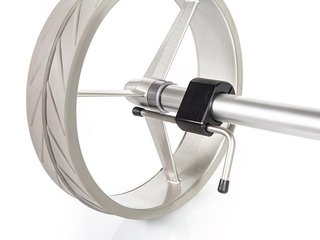 JuStar Silver 3-hjulig manuell vagn, titansilver + transportväska Classic, mekanisk broms