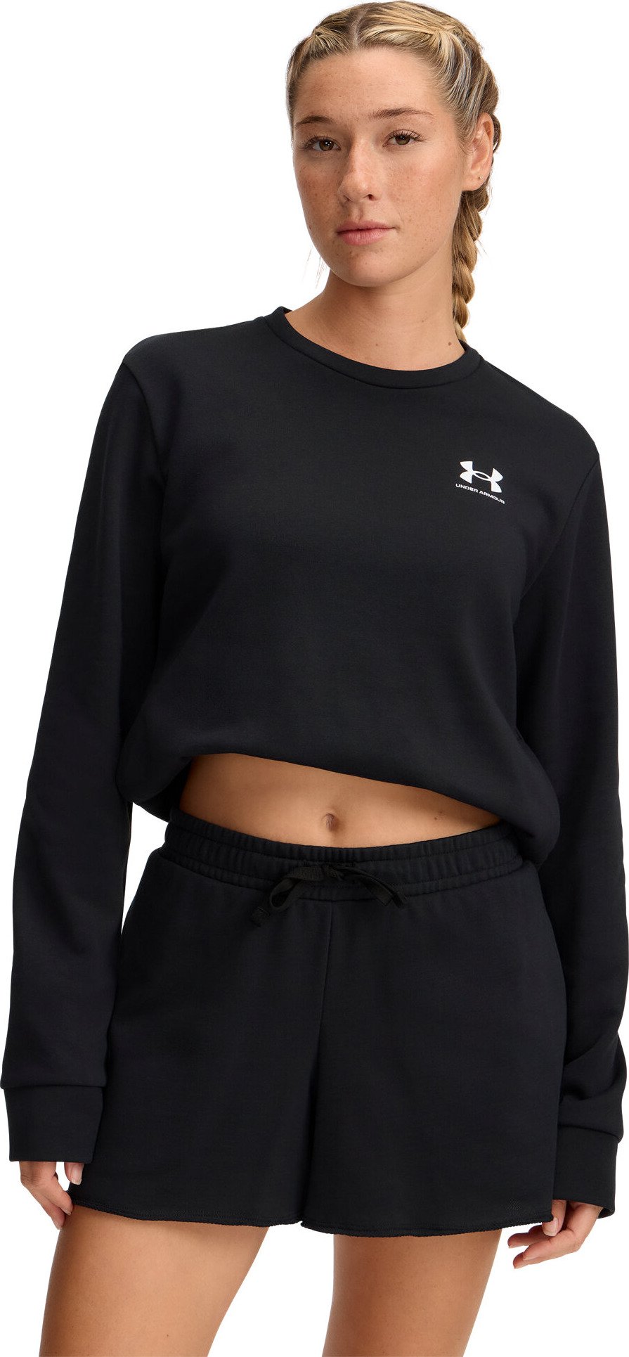 Under Armour Rival Terry Crew damtröja, svart