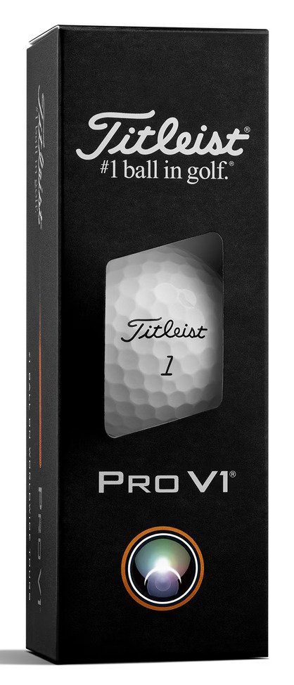 Titleist Pro V1 golfbollar, text färg: svart, standard_numbering_1-4, Text: X - 3 bollar