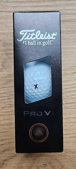Titleist Pro V1 golfbollar, text färg: svart, standard_numbering_1-4, Text: X - 3 bollar