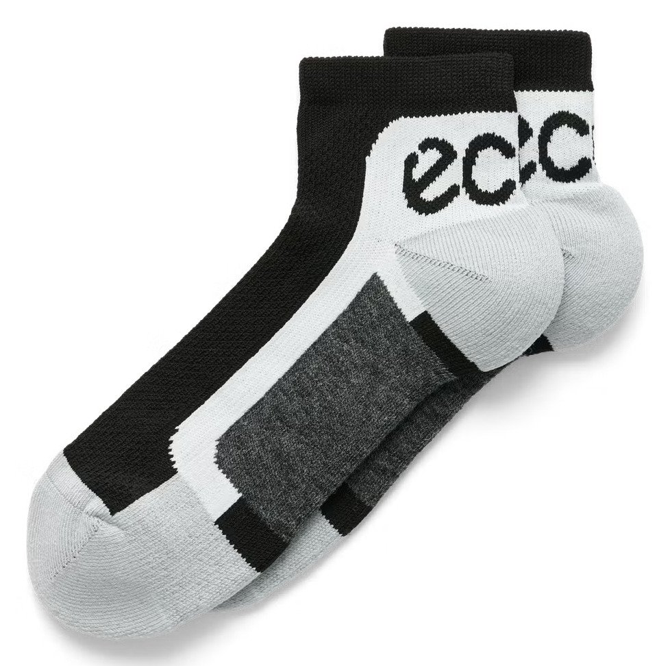 Ecco Tech Sporty Ankle-Cut strumpor, svart/vit