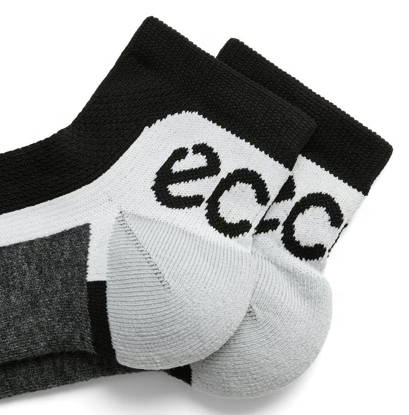 Ecco Tech Sporty Ankle-Cut strumpor, svart/vit