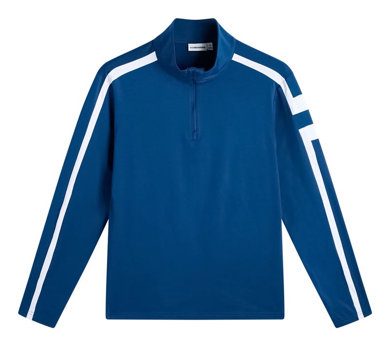 J.Lindeberg Keaton Quarter Zip herr mellanlager, Estate Blue