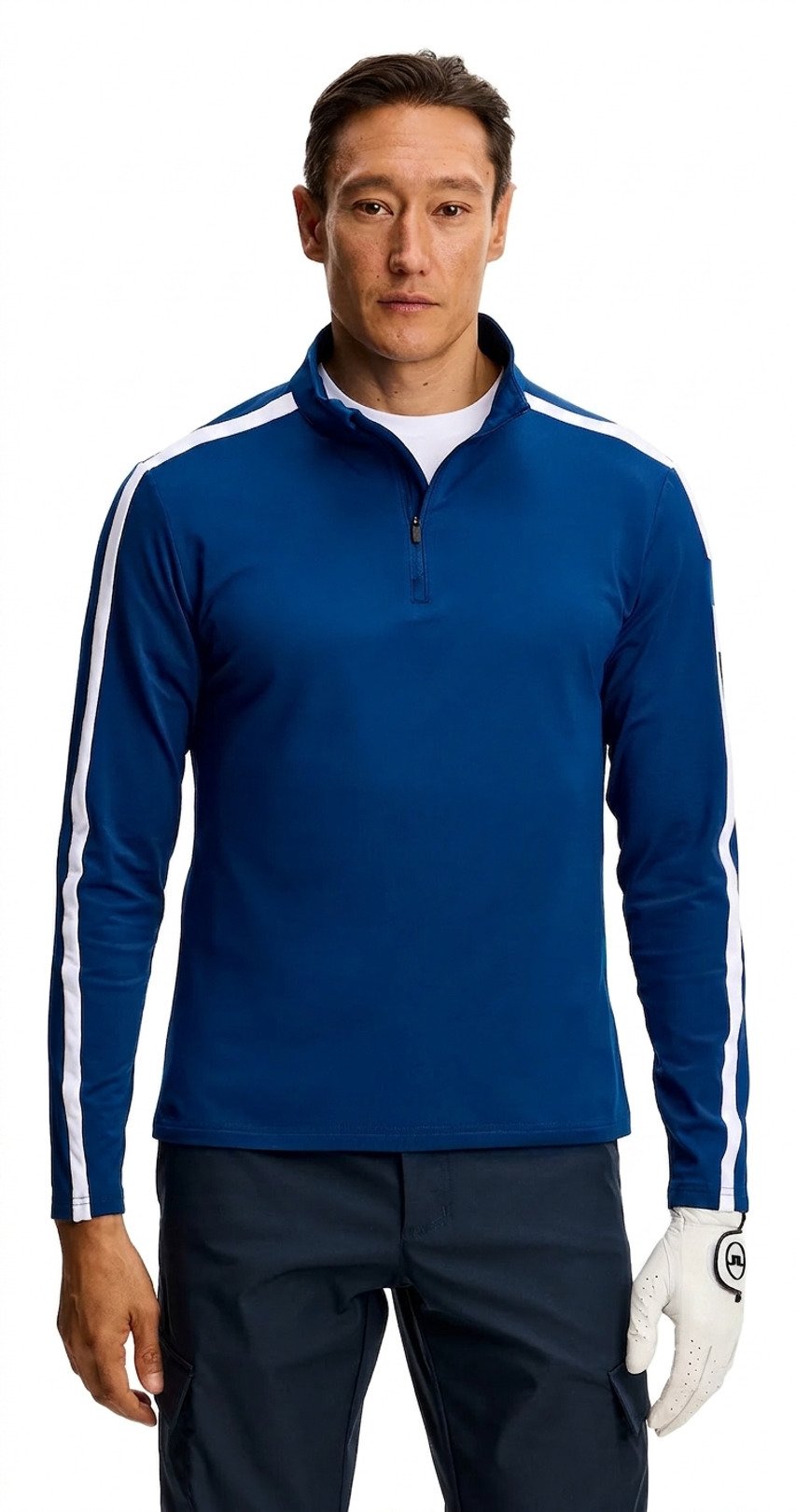 J.Lindeberg Keaton Quarter Zip herr mellanlager, Estate Blue