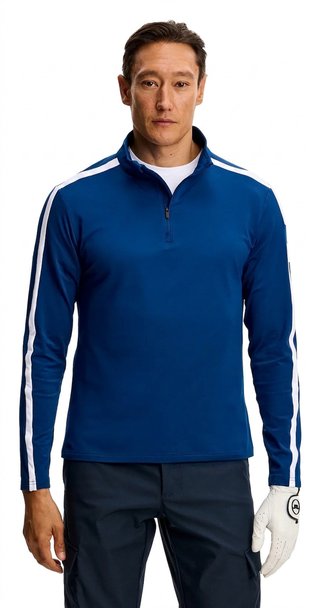 J.Lindeberg Keaton Quarter Zip herr mellanlager, Estate Blue