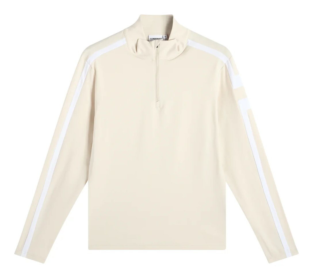 J.Lindeberg Keaton Quarter Zip Mid Layer herr mellanlager, Moonbeam