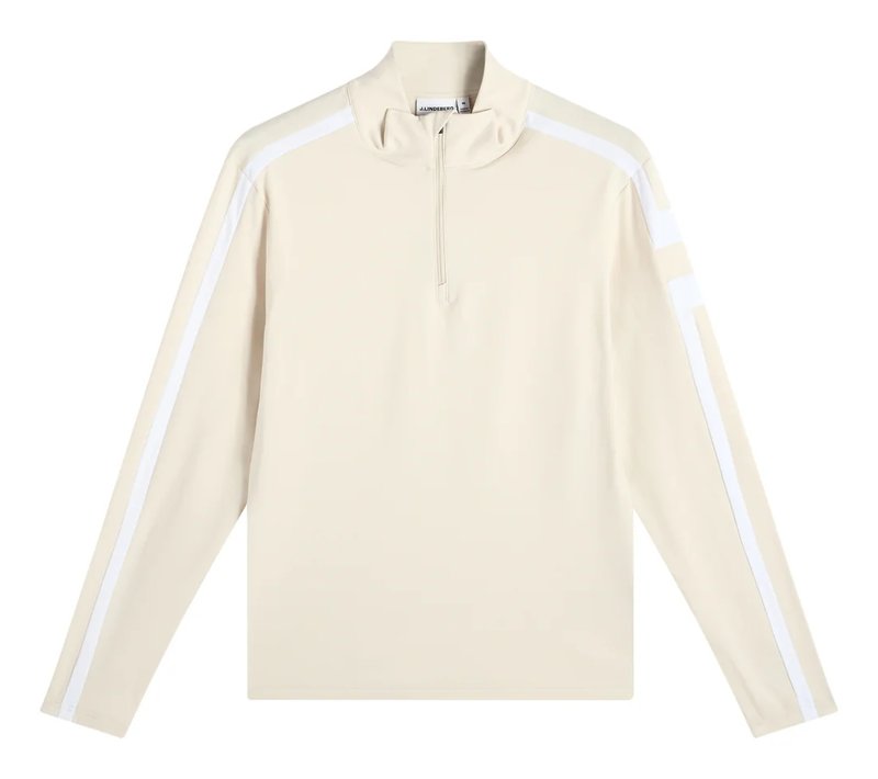 J.Lindeberg Keaton Quarter Zip Mid Layer herr mellanlager, Moonbeam