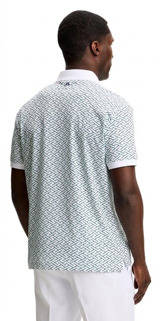J.Lindeberg Tour Tech Print herr polo, ladder white bay