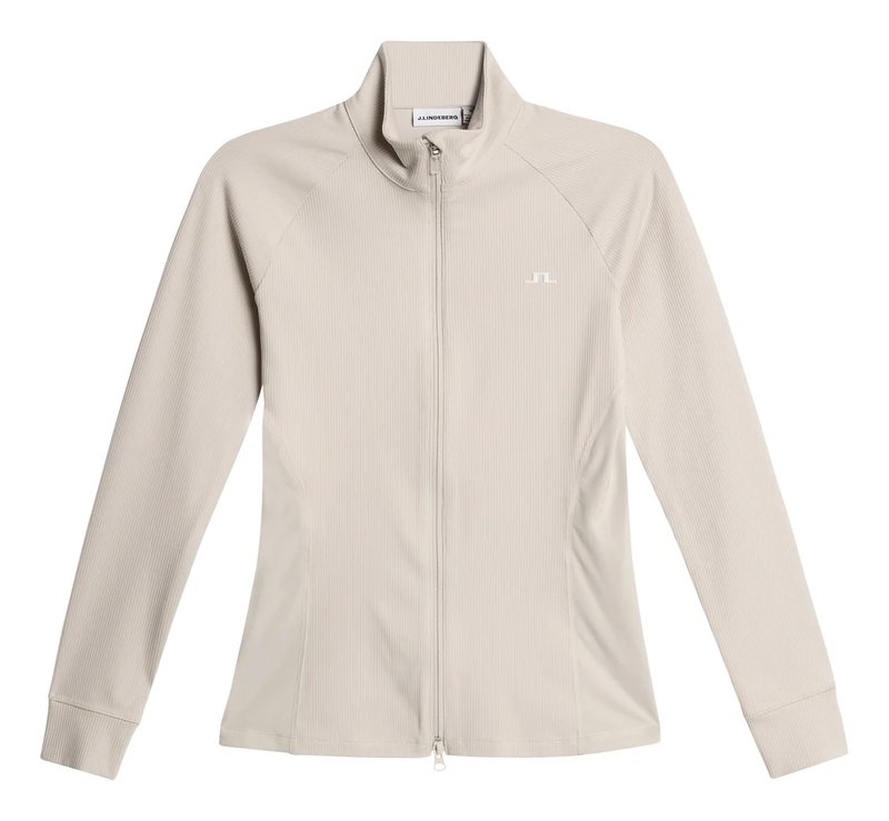 J.Lindeberg Mel Rib Mid Layer dam mellanlager, Moonbeam
