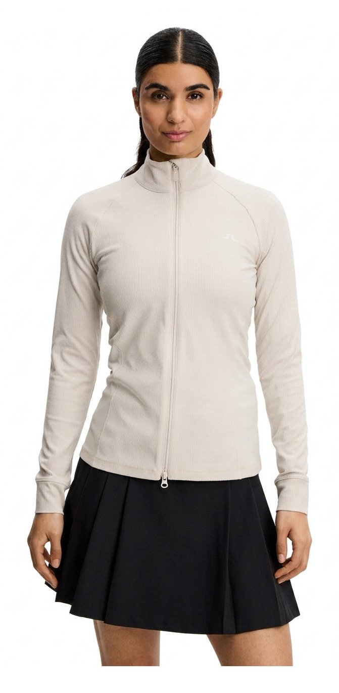 J.Lindeberg Mel Rib Mid Layer dam mellanlager, Moonbeam