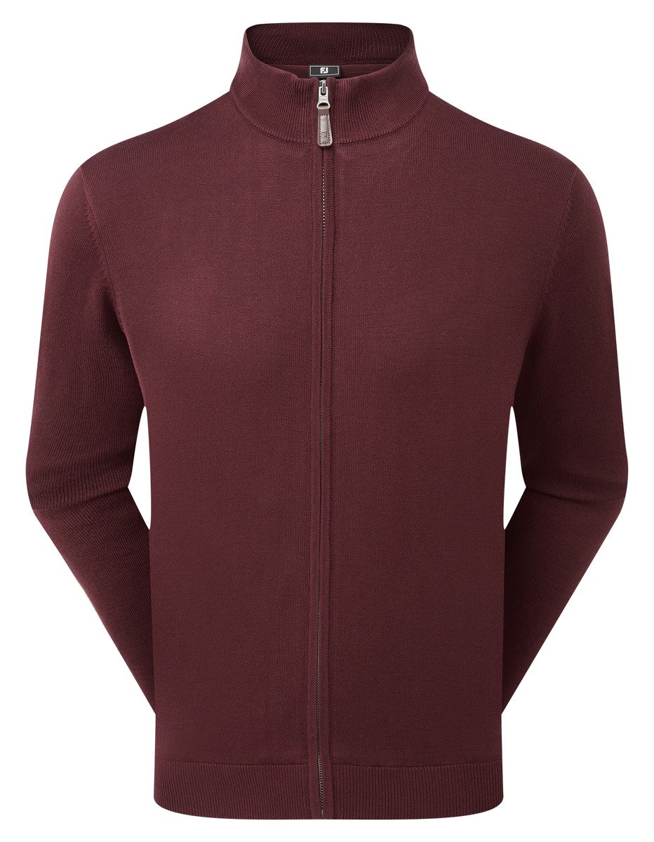 FootJoy drirelease Full-Zip Lined herr tröja, vinröd