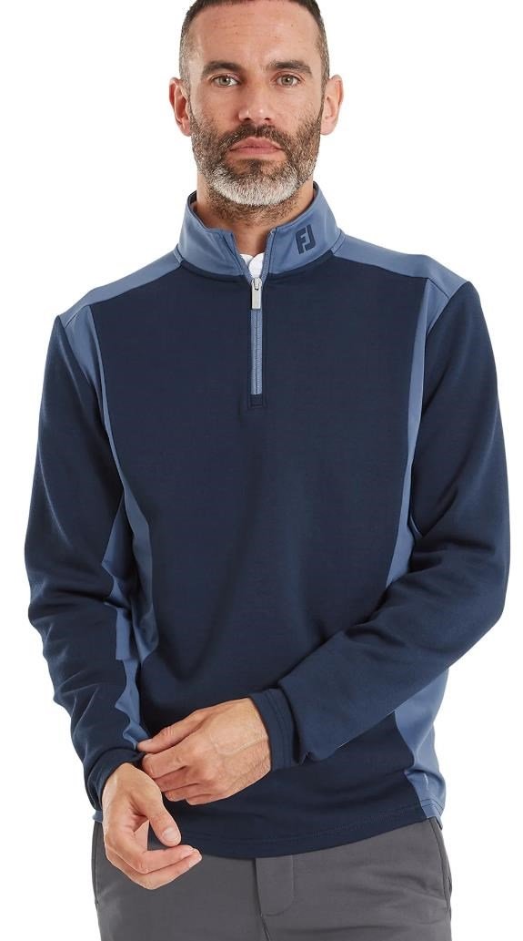 FootJoy ThermoSeries Blocked herr midlayer sweatshirt, navy/midnight