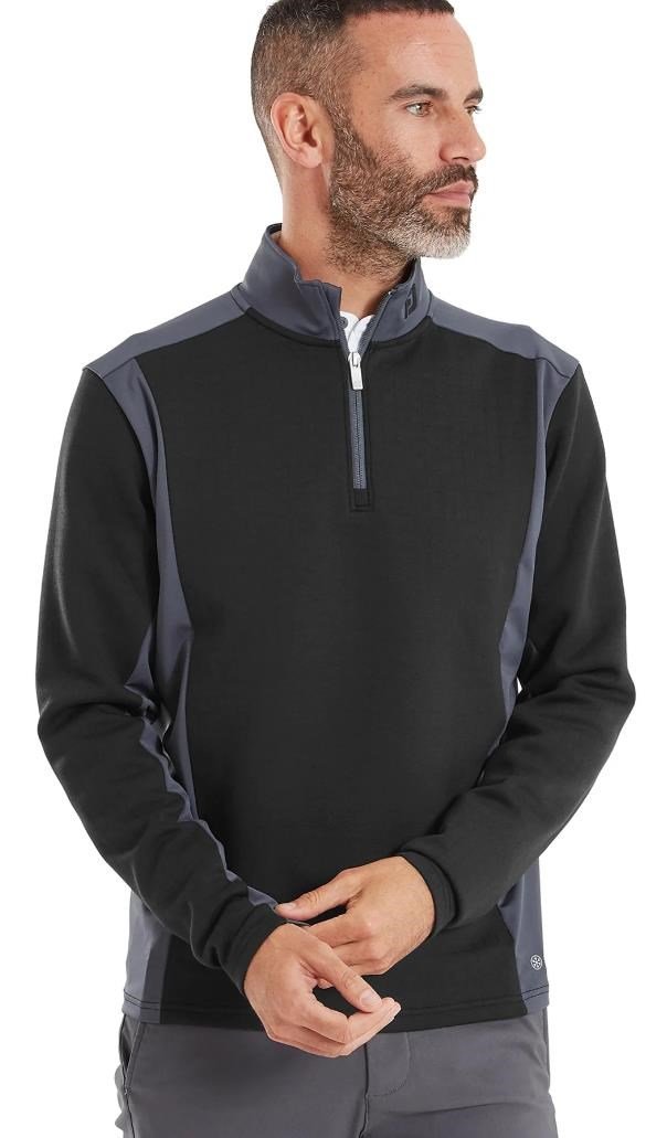 FootJoy ThermoSeries Blocked Midlayer herr sweatshirt, svart/kol