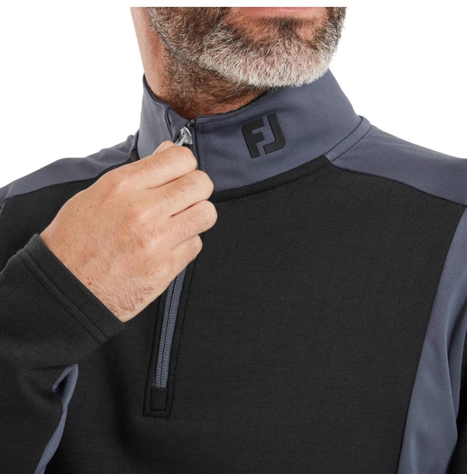 FootJoy ThermoSeries Blocked Midlayer herr sweatshirt, svart/kol