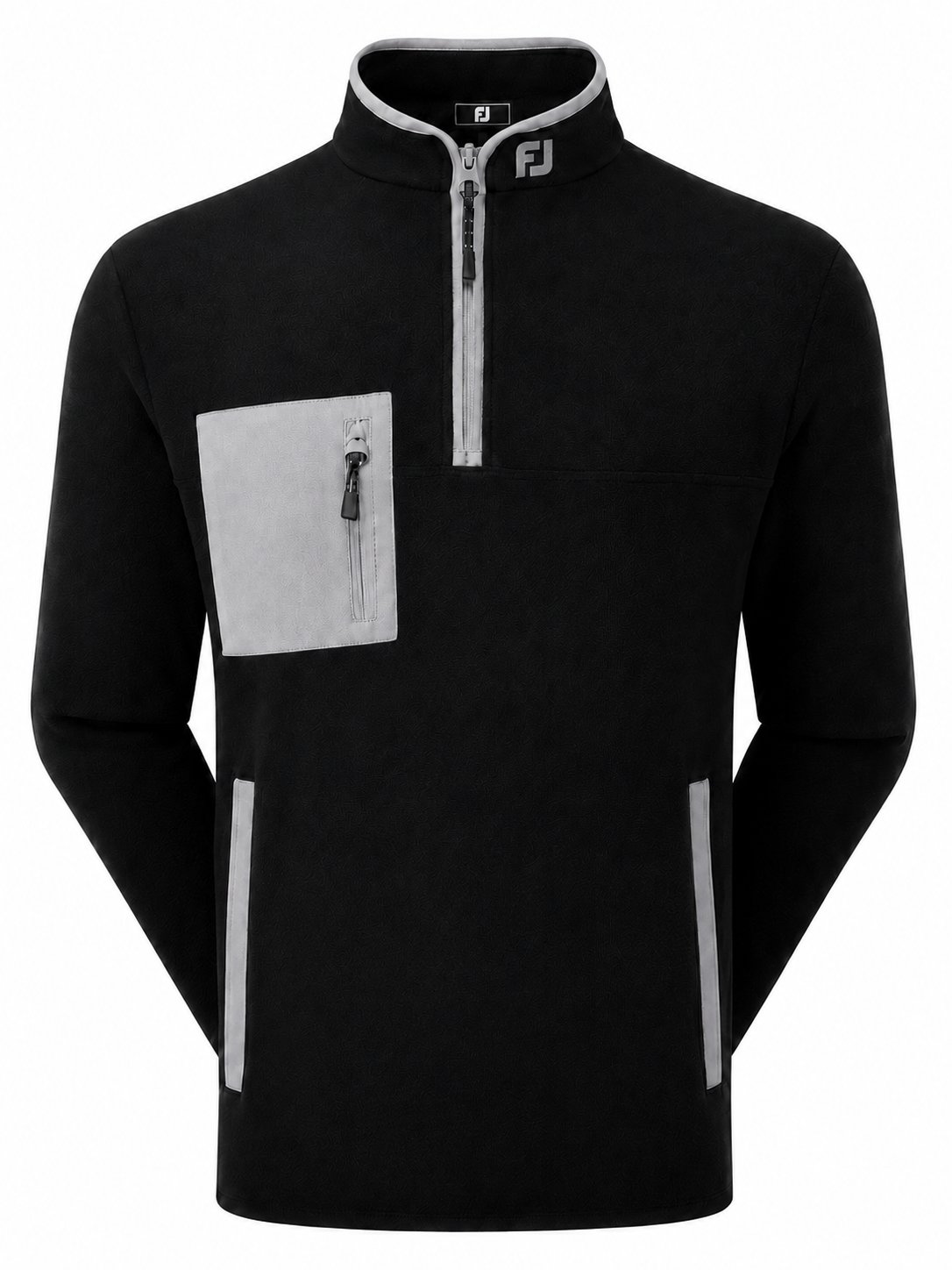 FootJoy Polar Fleece Chill-Out herr sweatshirt, svart/grå