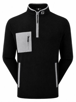 FootJoy Polar Fleece Chill-Out herr sweatshirt, svart/grå