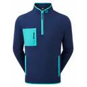 FootJoy Polar Fleece Chill-Out herr sweatshirt, navy/lake blue