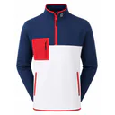 FootJoy Polar Fleece Chill-Out herr sweatshirt, navy/vit/röd