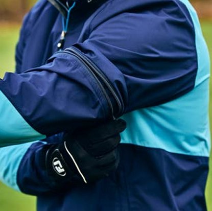 FootJoy HydroLite X Short Sleeve herr regnjacka, svart