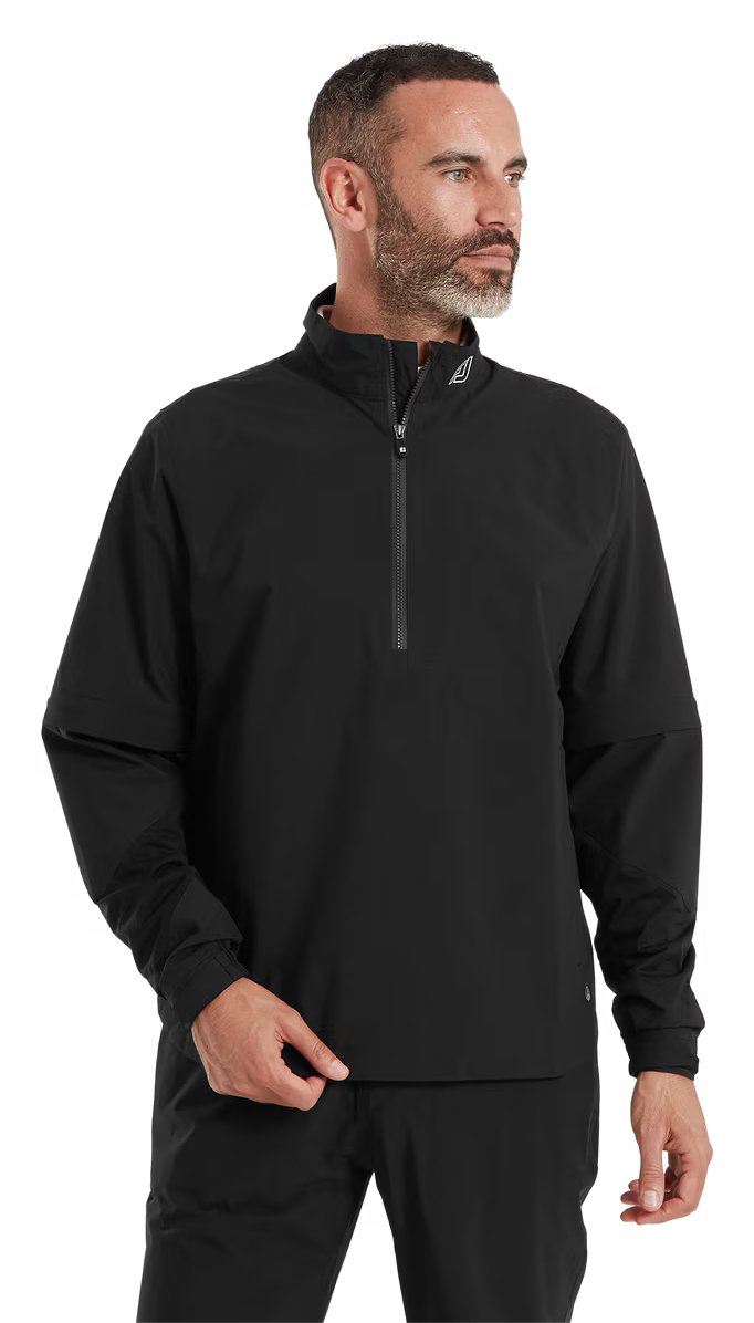 FootJoy HydroLite X Short Sleeve herr regnjacka, svart