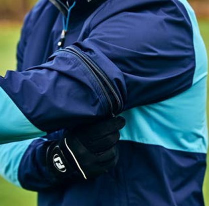 FootJoy HydroLite X Short Sleeve herr regnjacka, navy/mid blue