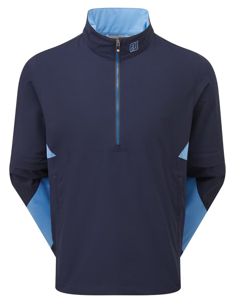 FootJoy HydroLite X Short Sleeve Rain herr regnskjorta, navy/mellanblå