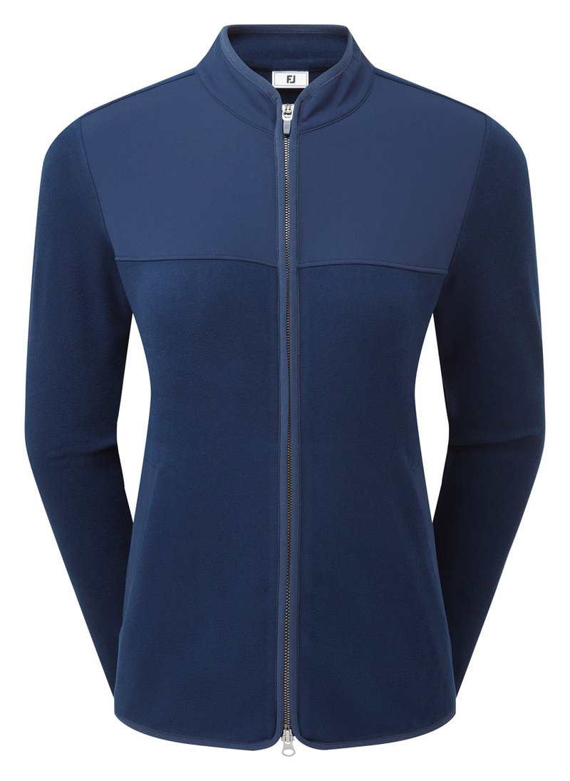 FootJoy MicroFleece Full-Zip Midlayer dam sweatshirt, navy