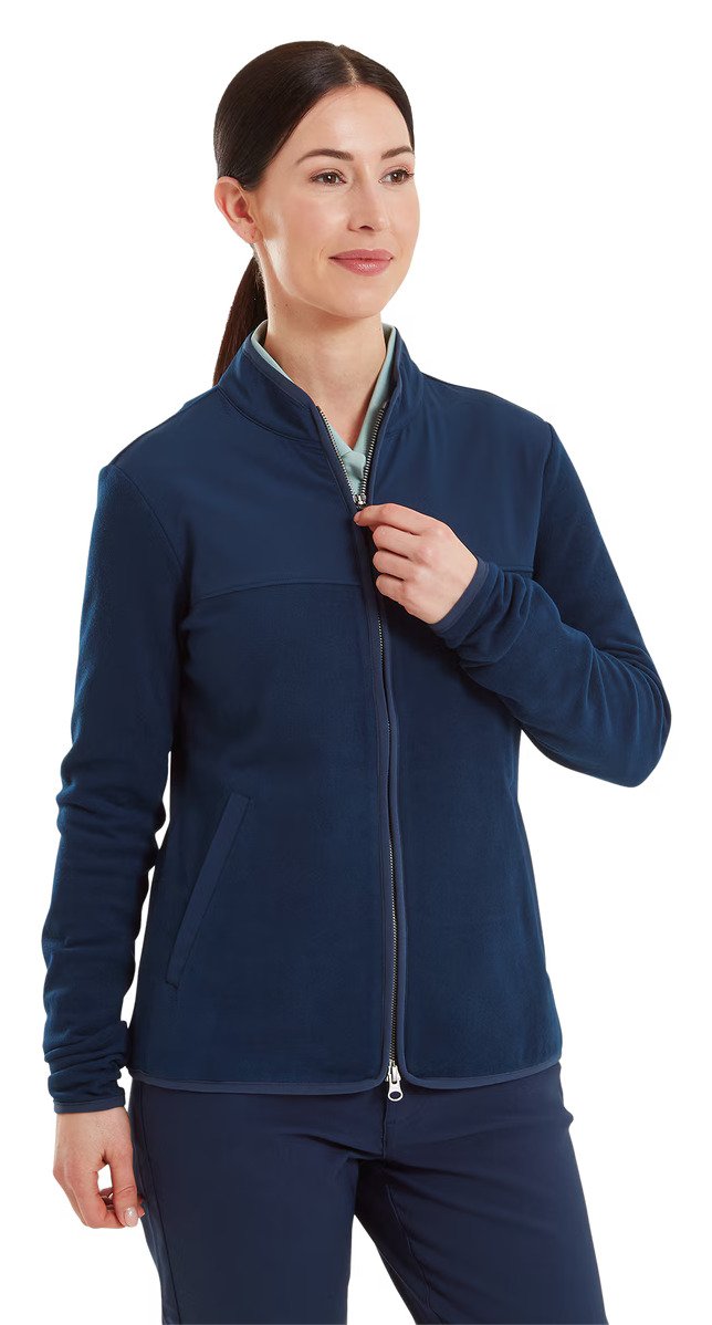 FootJoy MicroFleece Full-Zip Midlayer dam sweatshirt, navy