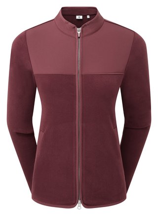 FootJoy MicroFleece Full-Zip Midlayer dam sweatshirt, port