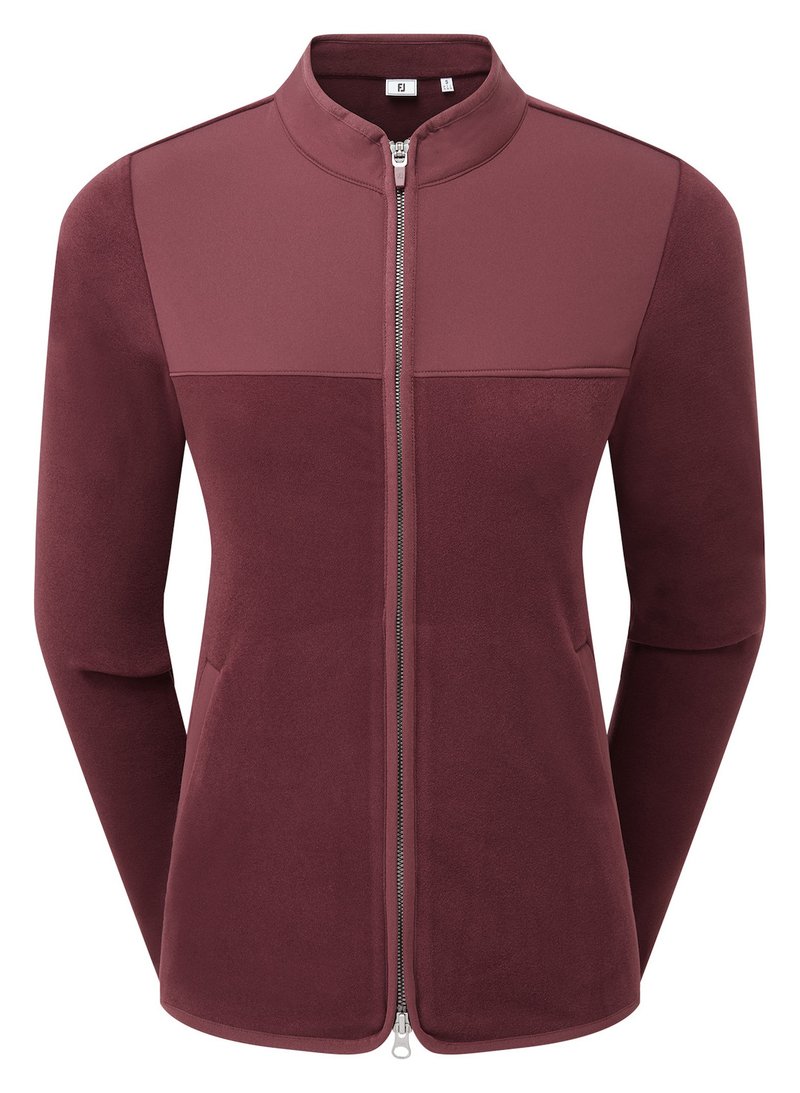 FootJoy MicroFleece Full-Zip Midlayer dam sweatshirt, port