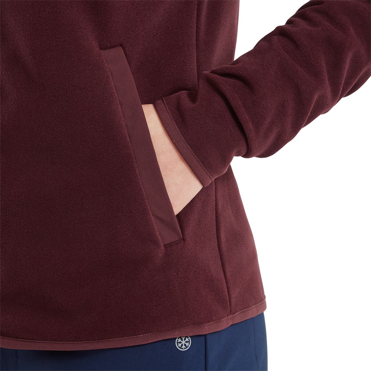 FootJoy MicroFleece Full-Zip Midlayer dam sweatshirt, port