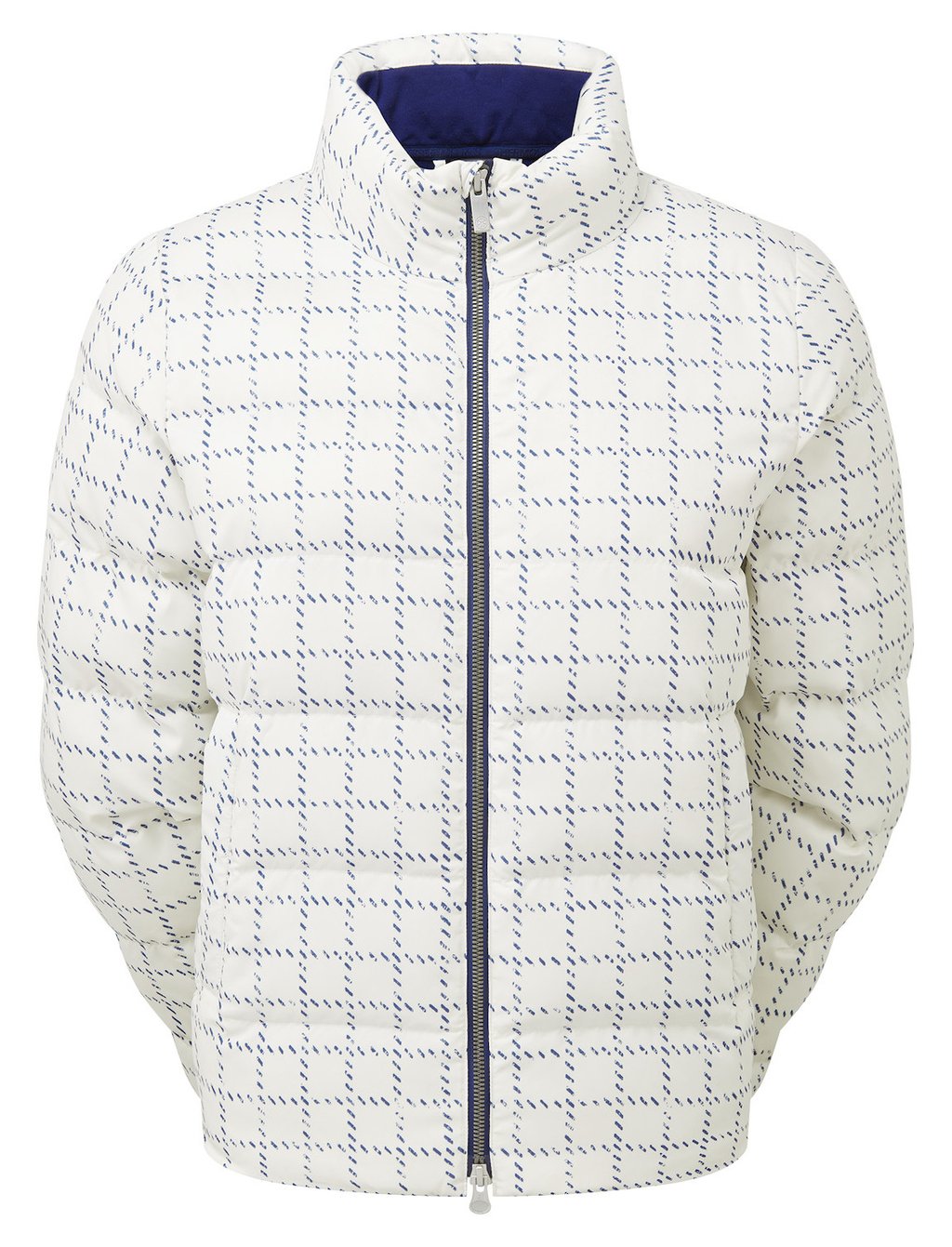 FootJoy ThermoSeries Insulated dam jacka, off white/navy distressed plaid