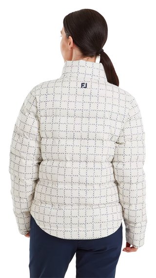 FootJoy ThermoSeries Insulated dam jacka, off white/navy distressed plaid