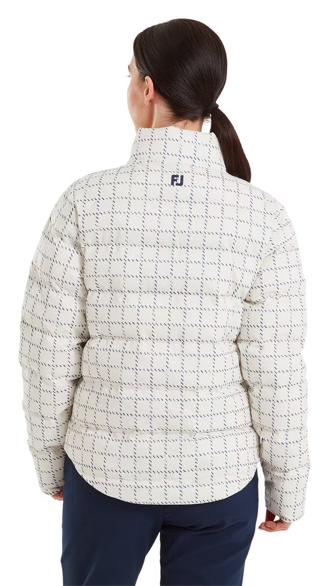 FootJoy ThermoSeries Insulated dam jacka, off white/navy distressed plaid