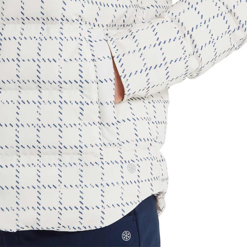 FootJoy ThermoSeries Insulated dam jacka, off white/navy distressed plaid