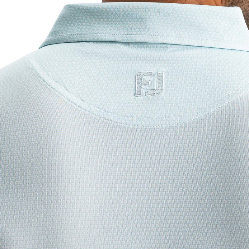 FootJoy Heritage Logo Lisle herr polo, white/mint julep