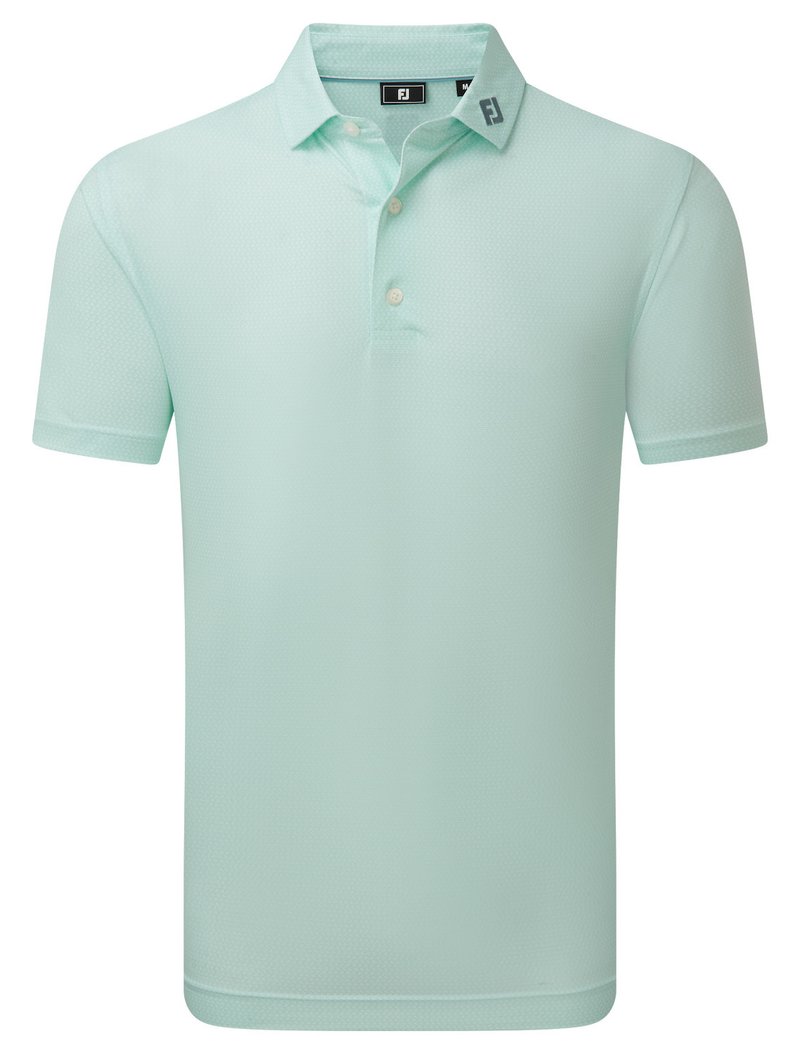 FootJoy Heritage Logo Lisle herr polo, white/mint julep