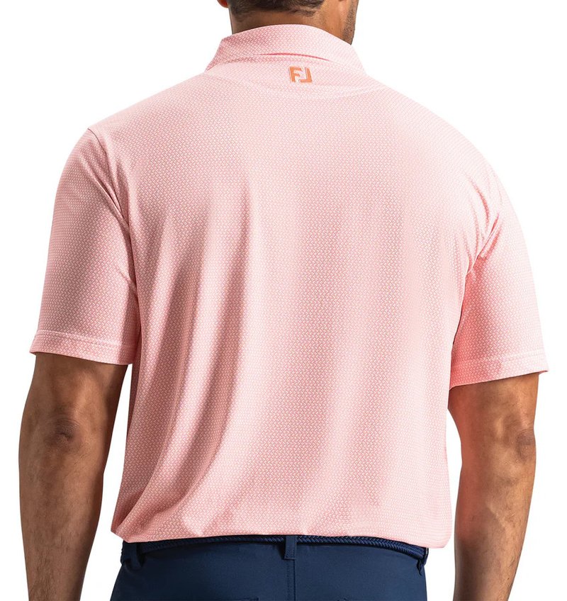 FootJoy Heritage Logo Lisle herr polo, white/peach