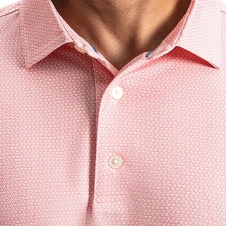 FootJoy Heritage Logo Lisle herr polo, white/peach