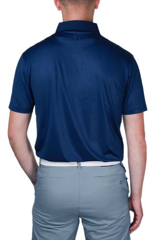 FootJoy Tailor Texture Lisle herr t-shirt/pikétröja, navy tonal