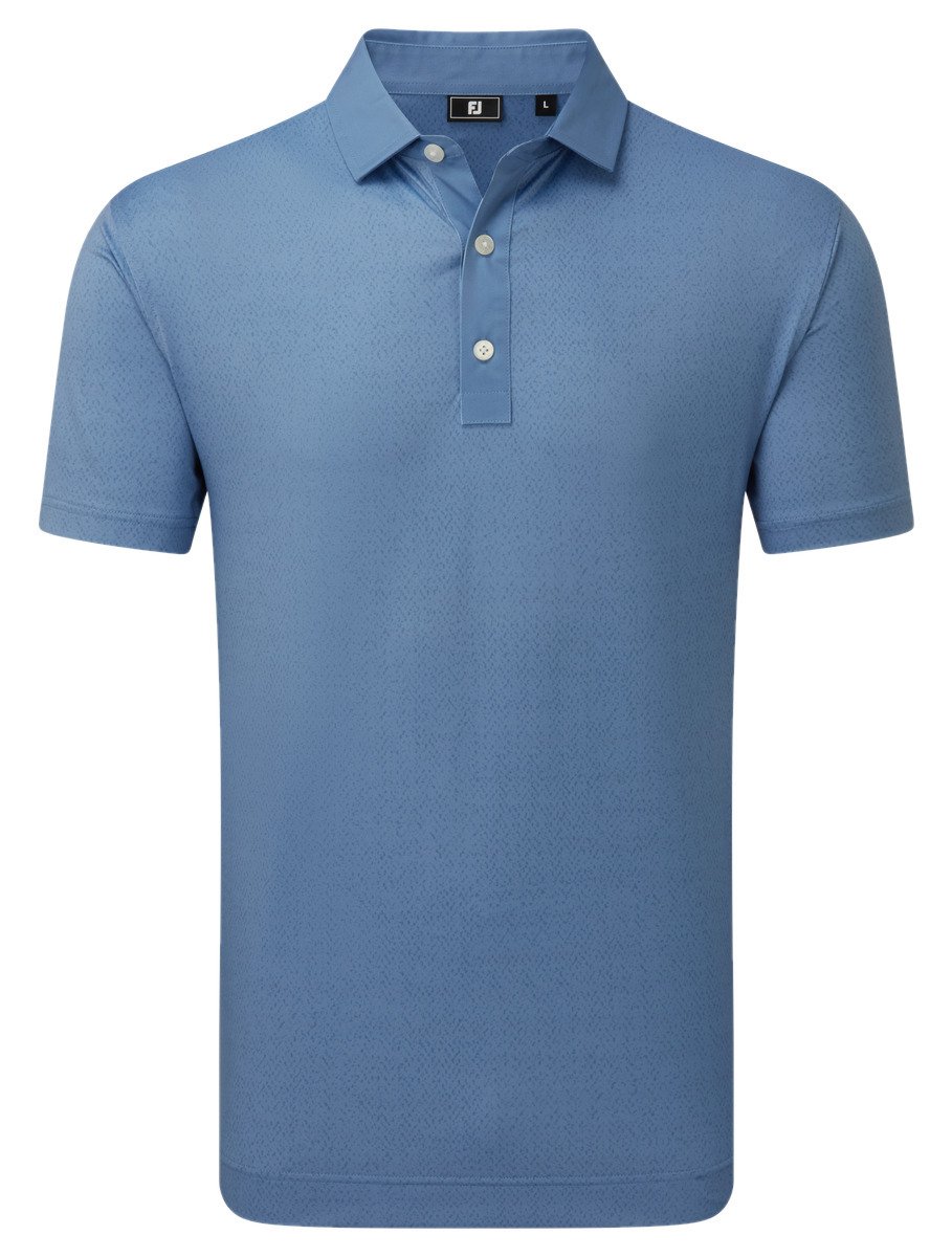 FootJoy Tailor Texture Lisle herr polo, riviera tonal